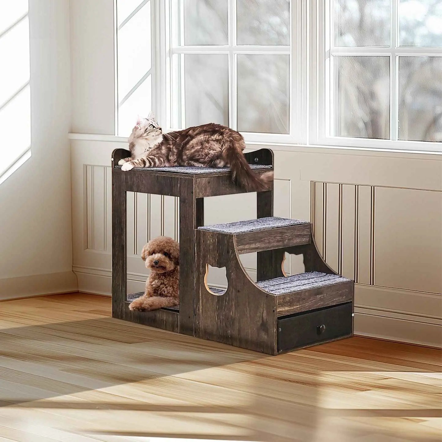 Purrfect Pet Kingdom Multifunctional Dog Stairs Furniture Purrfect Pet Kingdom