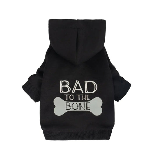 Fitwarm Bad to The Bone Dog Hoodie Dog Clothes for Small Dogs