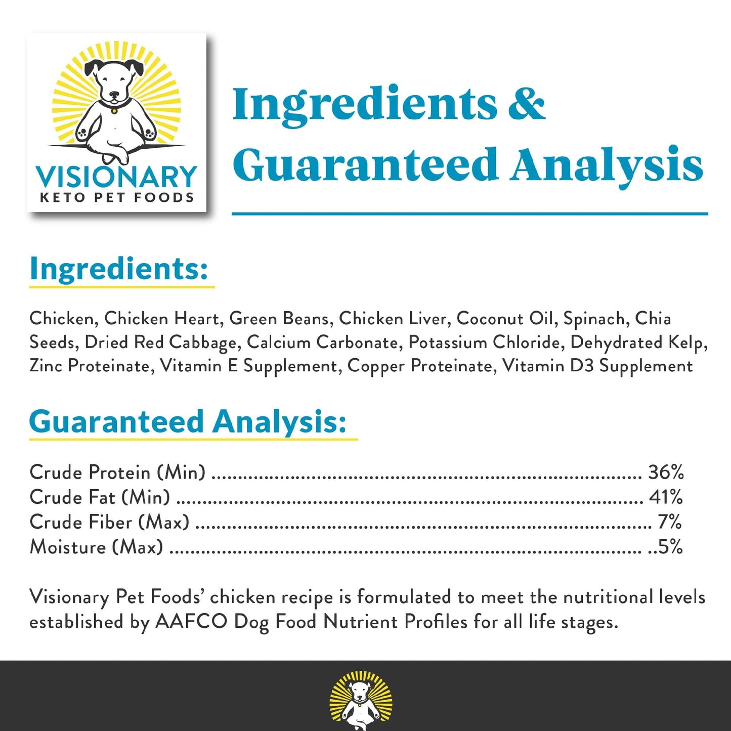 Freeze Dried Food| - Chicken Recipe | 25oz Bag - Dog Food - Visionary Pet Foods