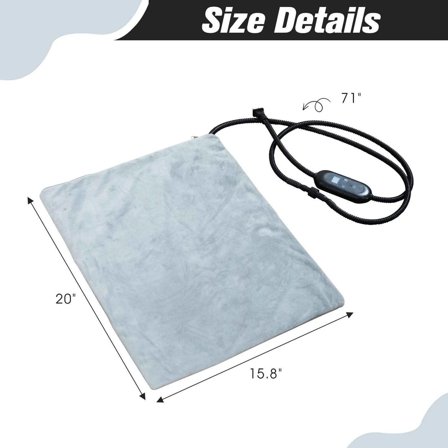 Purrfect Pet Kingdom Warming Pad for Pets with Temperature Control Purrfect Pet Kingdom