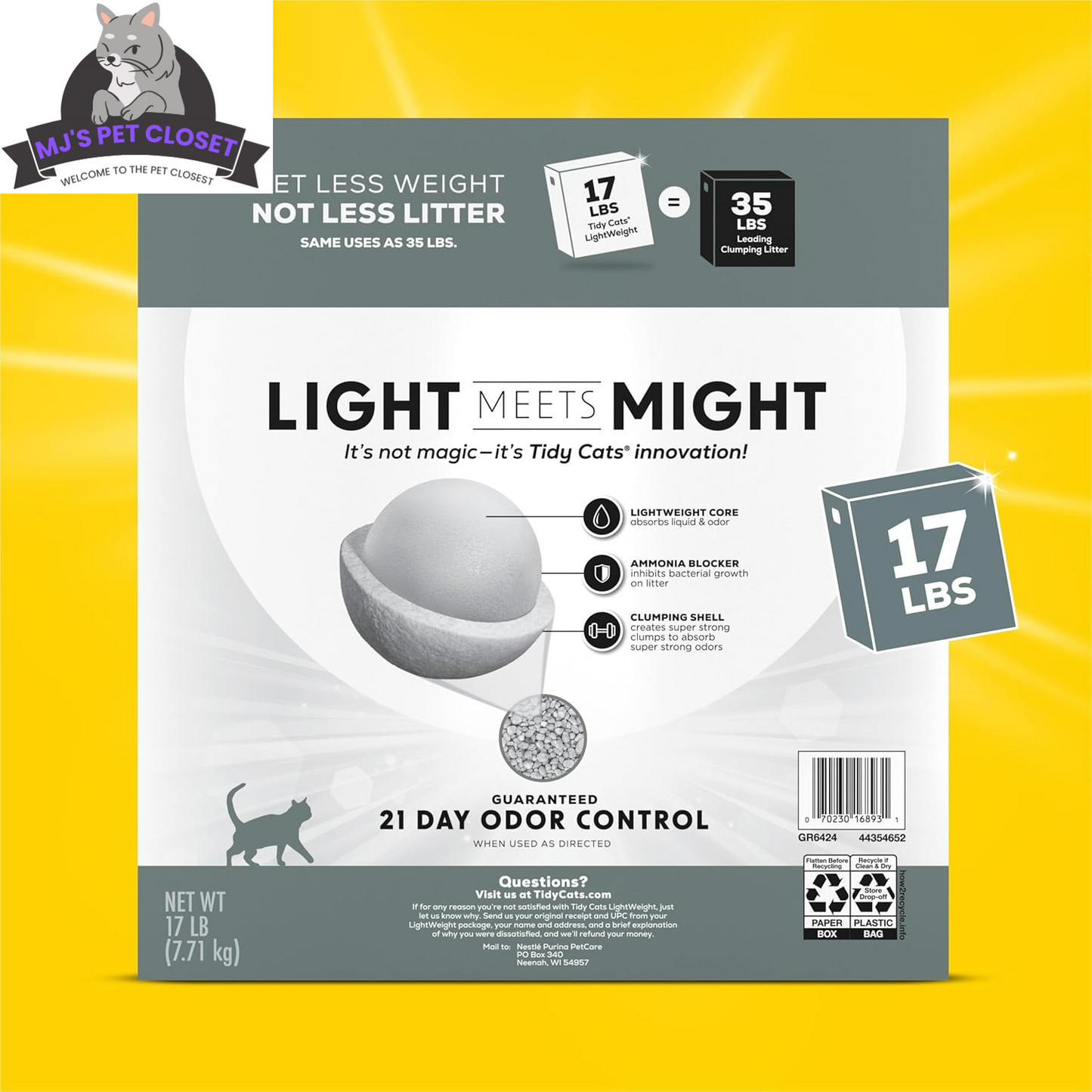 Say goodbye to messy litter boxes! đžâ¨ Check out Purina Multi Cat Low Dust Clumping Cat Litter - Lightweight & Powerful 4-in-1 Strength in a 17 lb box! Perfect for multi-cat households! đąâ¤ī¸