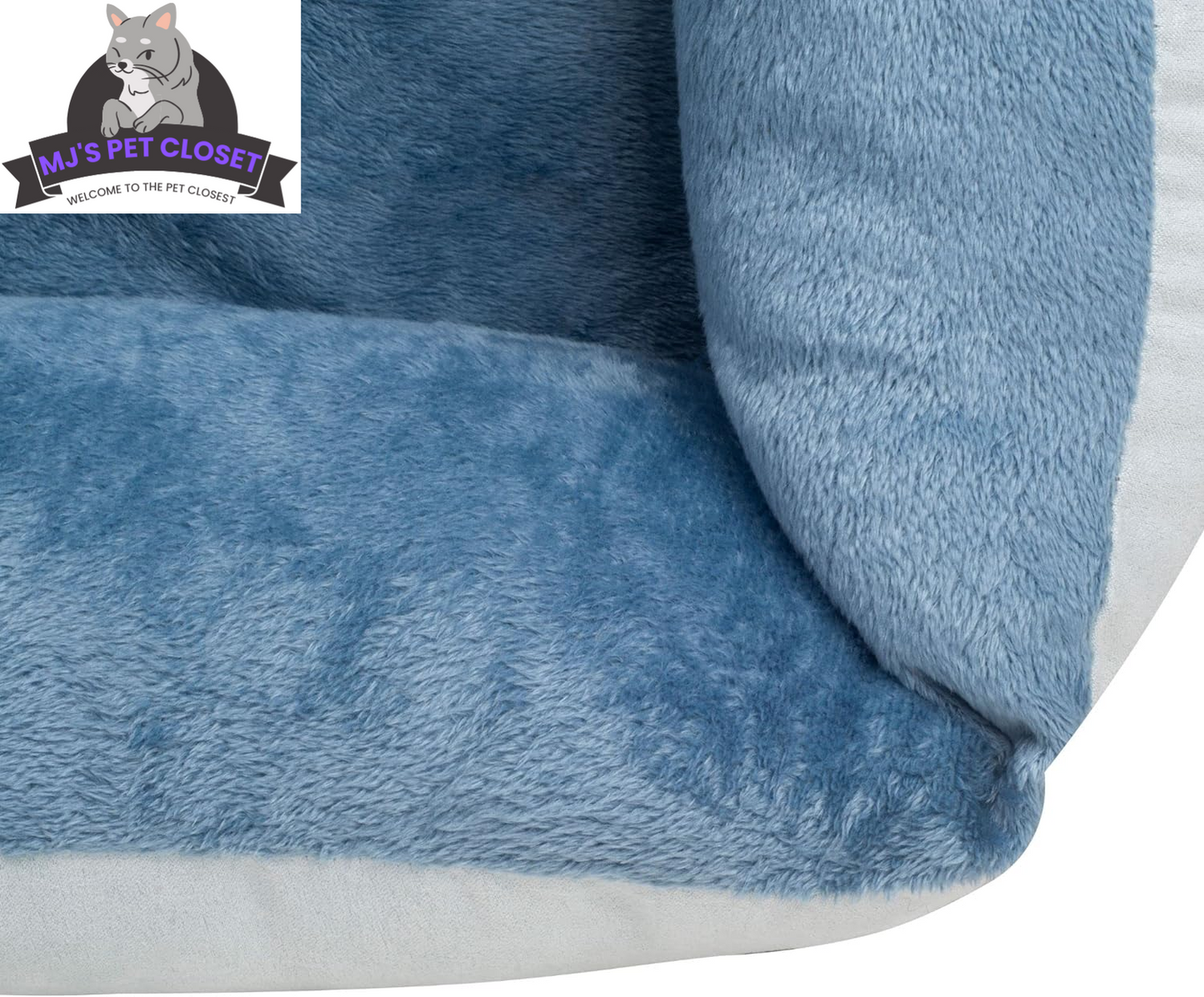 Orthopedic Dog Bed Medium Rectangle Bolster Blue ποΈ