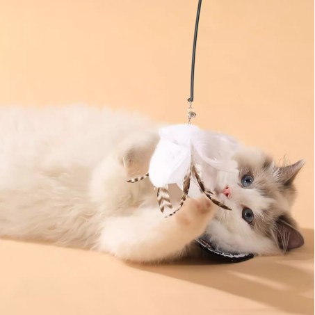 Milou & Lumi Telescopic Feather Cat Teaser Wand - Interactive Cat Toys - Dr. Milou