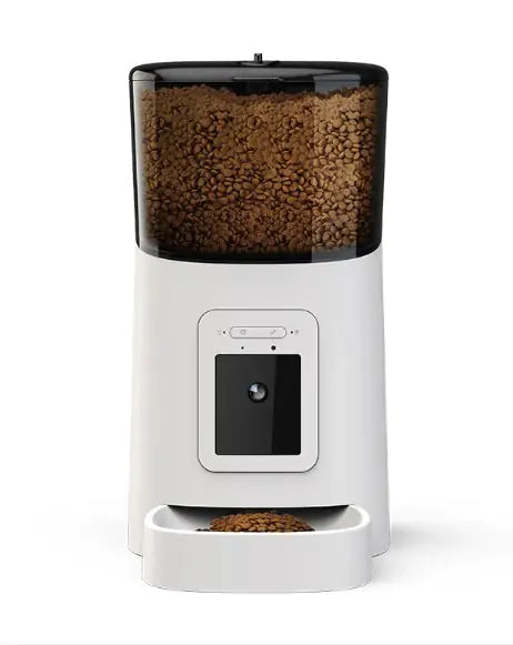 Mimarta wifi pet food dispenser with a clear hopper for easy food monitoring and automatic feeding function