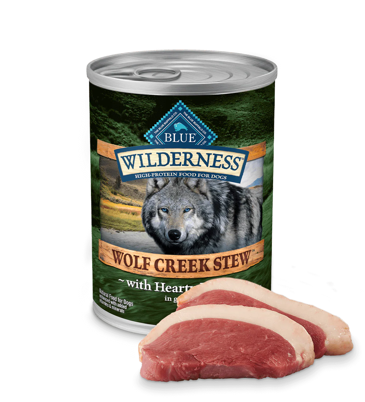 Blue Buffalo Wilderness Wolf Creek Stew Adult Dog Hearty Duck Stew Wet Dog Cans (12.5oz) - Blue Buffalo Wet Dog Food - The Family Pet