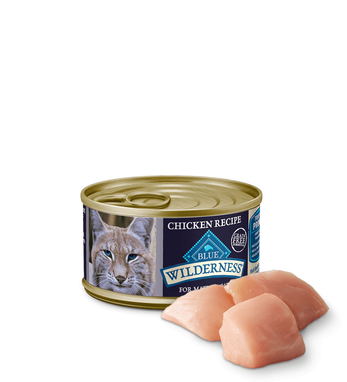 Blue Buffalo Wilderness Mature Chicken Entree Wet Cat Can (3oz) - Wet Cat Food - The Family Pet