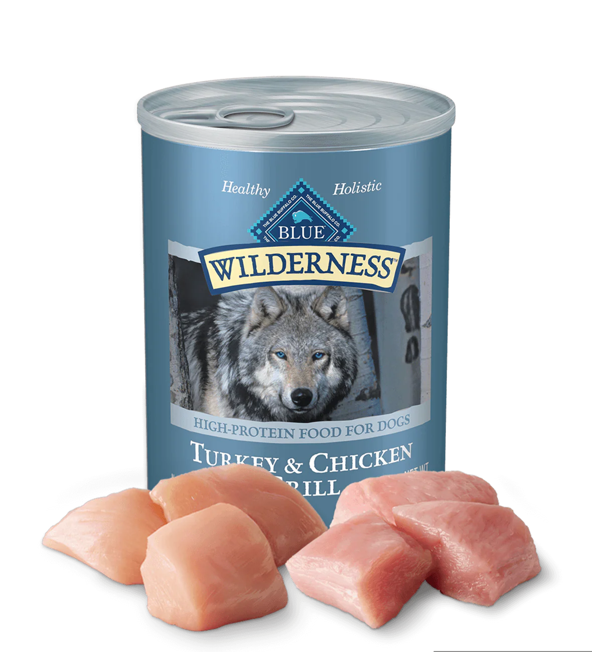 Blue Buffalo Wilderness Turkey & Chicken Grill Wet Dog Cans (12.5oz) - Blue Buffalo Wet Dog Food - The Family Pet