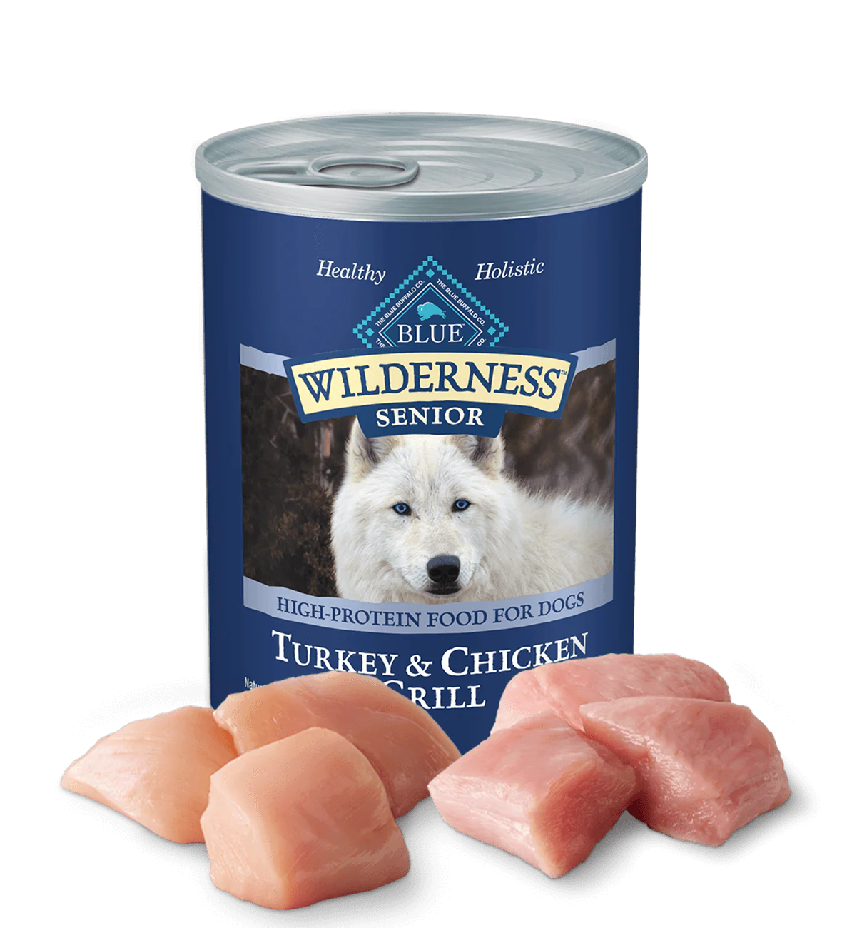 Blue Buffalo Wilderness Senior Dog Turkey and Chicken Grill Wet Dog Cans (12.5oz)