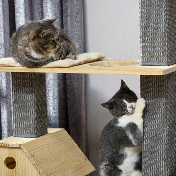 Purrfect Pet Kingdom Wooden Cat Tower Furniture Purrfect Pet Kingdom