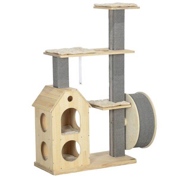 Purrfect Pet Kingdom Wooden Cat Tower Furniture Purrfect Pet Kingdom