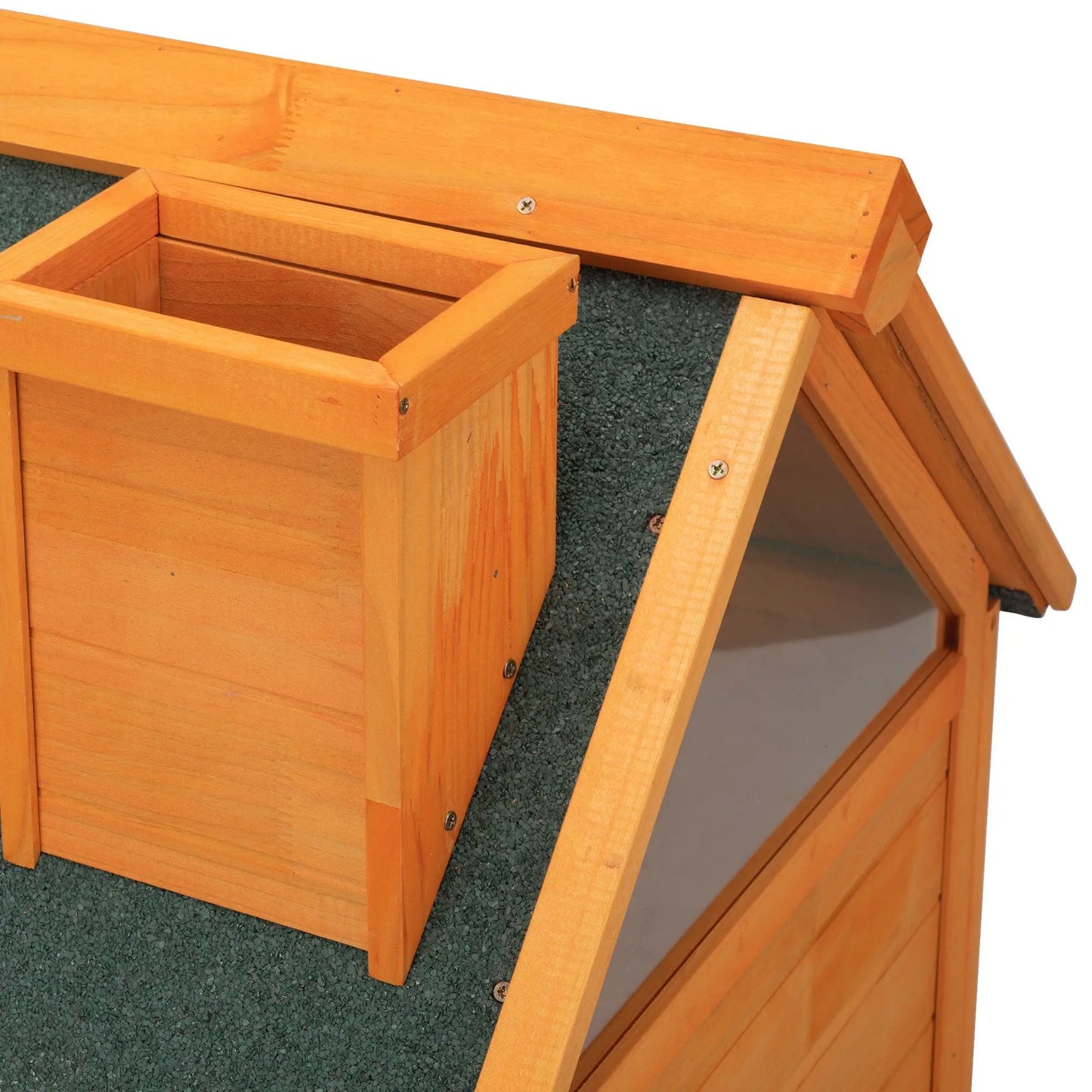 Purrfect Pet Kingdom Wooden Dog House with Platform Purrfect Pet Kingdom