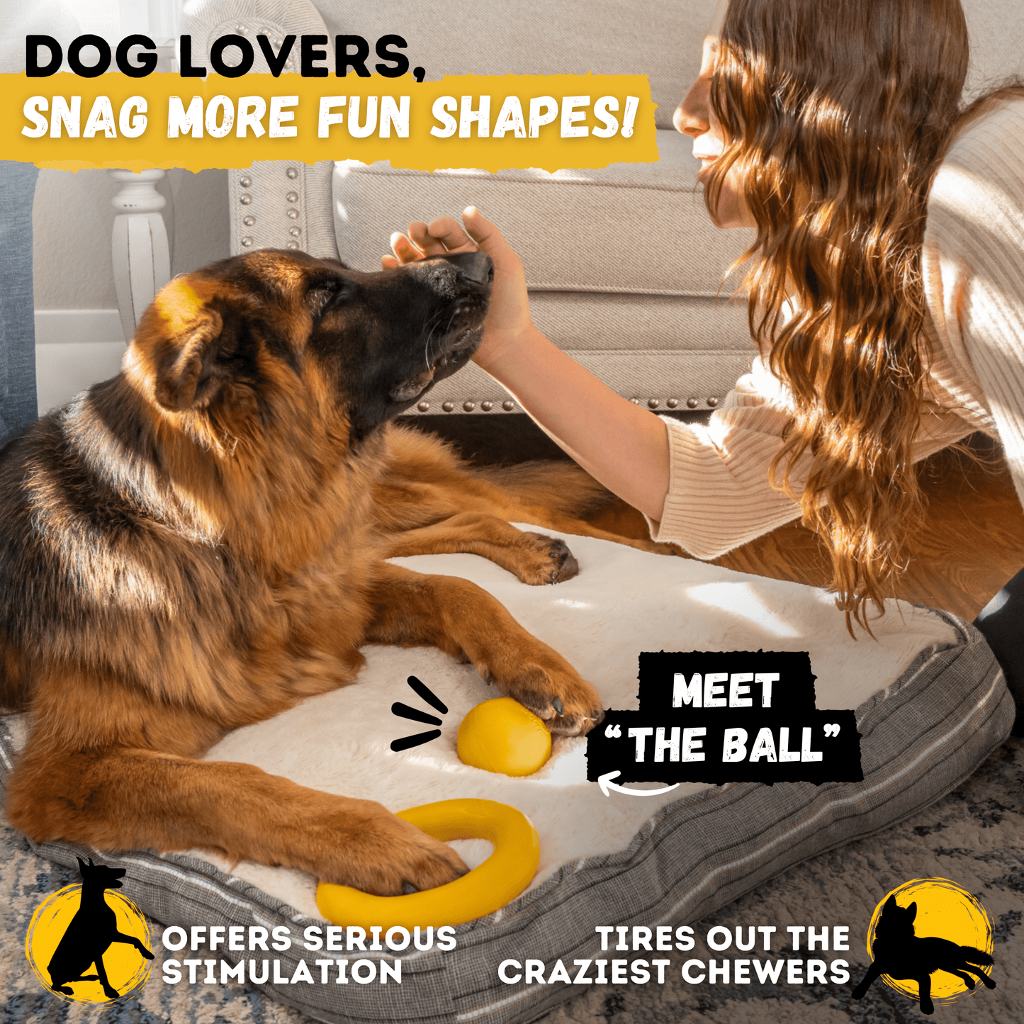 Monster K9 Dog Toys Durable Dog Toy in fun shape for strong chewers and interactive play