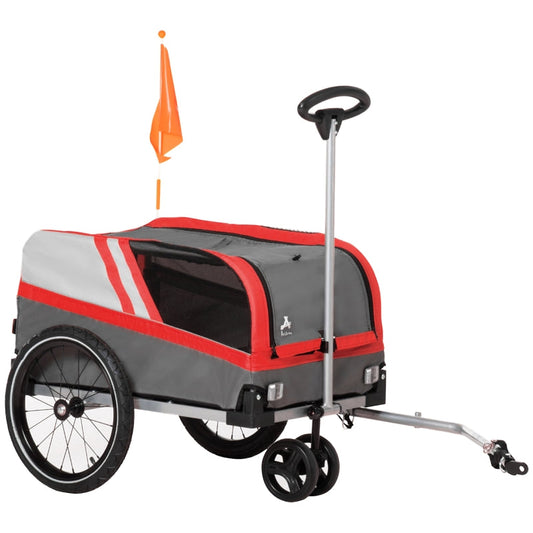 Pet Bike Trailer 2-in-1 Travel Stroller