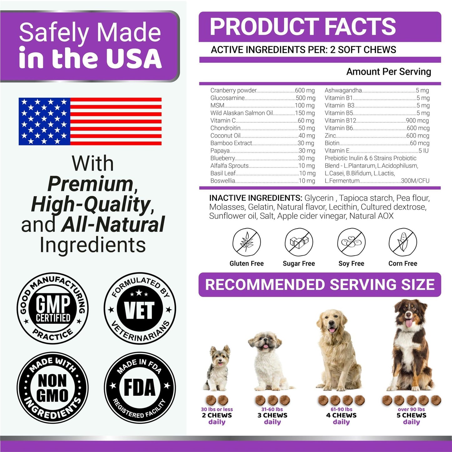 Purrfect Pet Kingdom Senior Dog Joint Support Supplement 170 Chews Purrfect Pet Kingdom