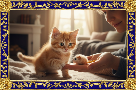 New kitten building trust and bonding with their devoted owner at Purrfect Pet Kingdom