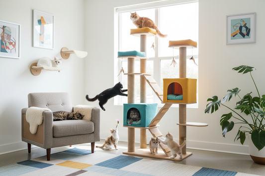Senior dog resting on an orthopedic dog bed at Purrfect Pet Kingdom