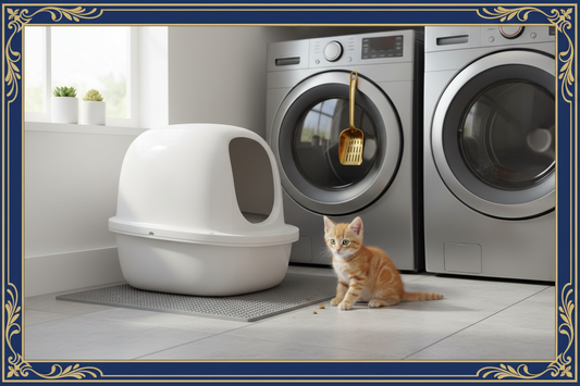 Clean and well-positioned kitten litter box setup for stress-free hygiene at Purrfect Pet Kingdom