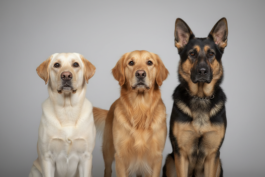 Popular dog breeds including Labrador Golden Retriever and German Shepherd showing top breeds and characteristics