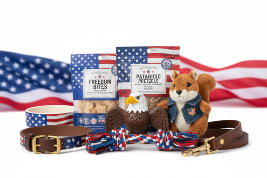  Premium USA made pet products including toys and treats showing American quality and safety standards