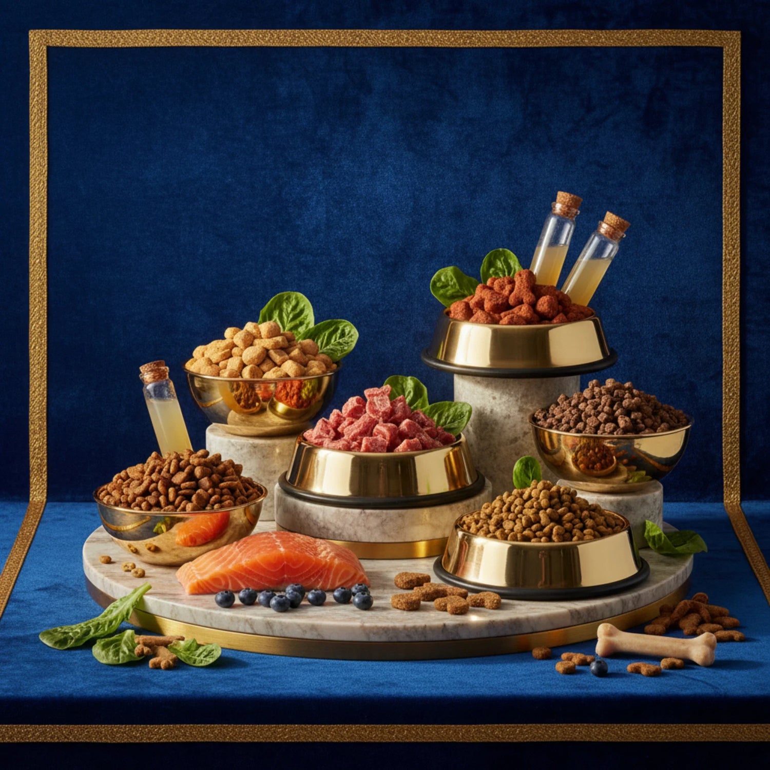 A healthy dog running through a sunny, lush green meadow, representing energy and vitality.