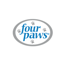 Four Paws logo representing quality pet products for grooming, training, and health solutions since 1968