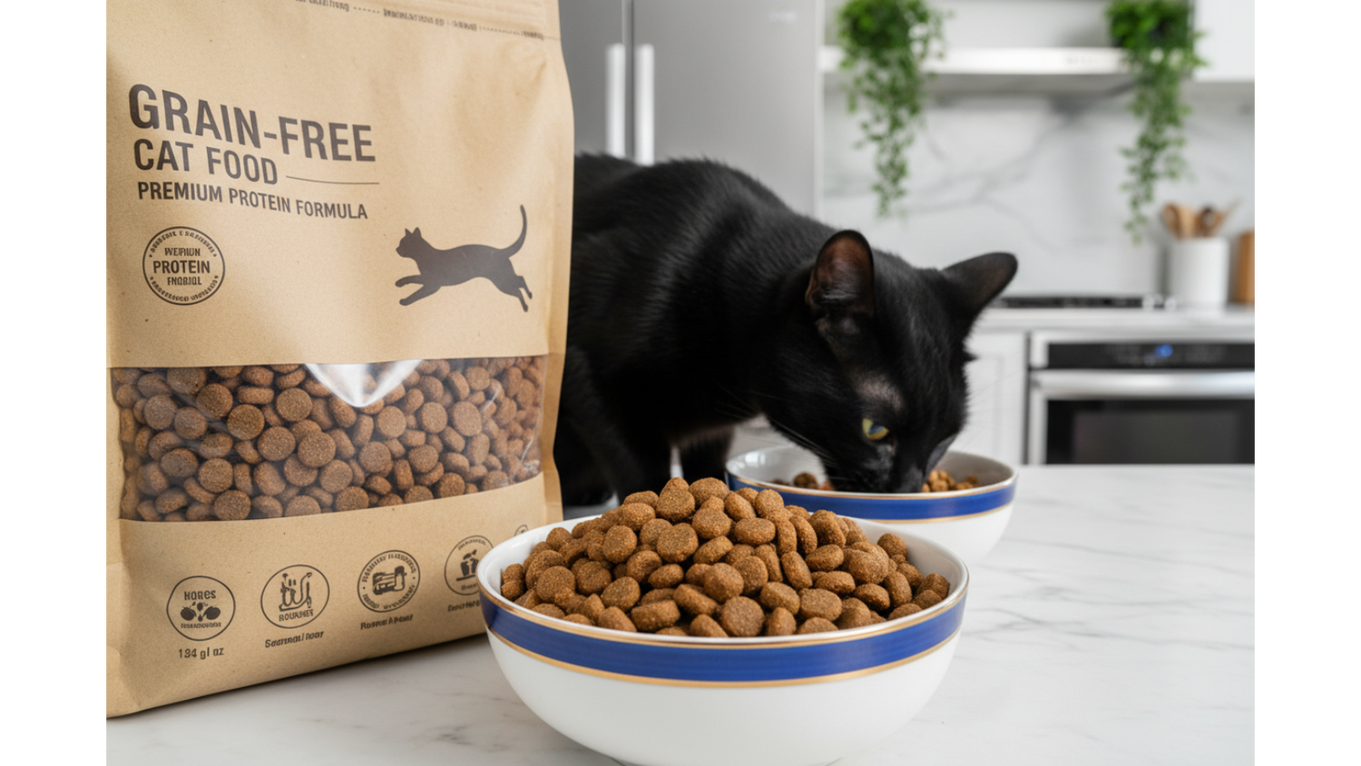 A sleek, healthy cat prowling through tall grass in warm, natural sunlight, evoking an ancestral, wild aesthetic.