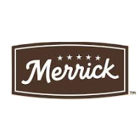 A happy dog eating premium kibble from a bowl in a bright, modern kitchen with warm, natural sunlight.