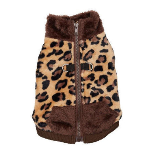Cheetah Butter Fleece Dog Vest