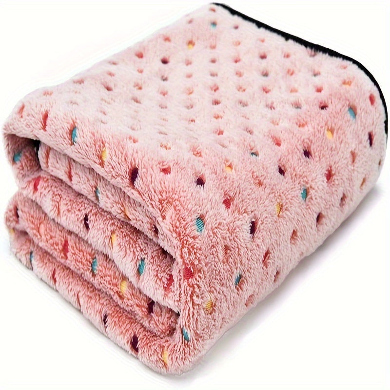 Pet Bed Blanket Coral Velvet Flannel Quilt Mat