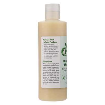 Organic Herbal Dog Shampoo for Natural Flea Relief 16oz Bo