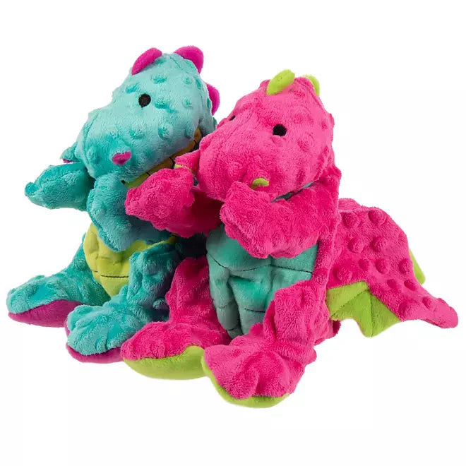goDog Dragons Plush Dog Toys with Chew Guard