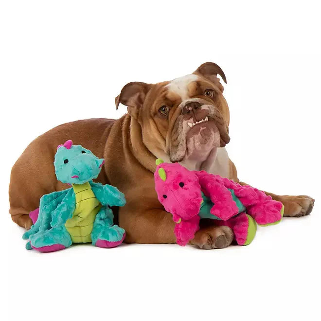 goDog Dragons Plush Dog Toys with Chew Guard