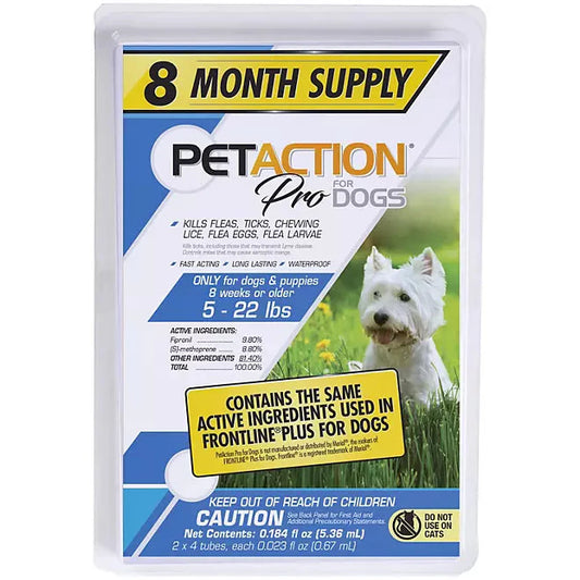 PetAction Pro Flea & Tick Treatment for Dogs