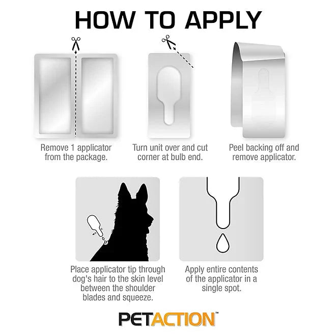 PetAction Pro Flea & Tick Treatment for Dogs