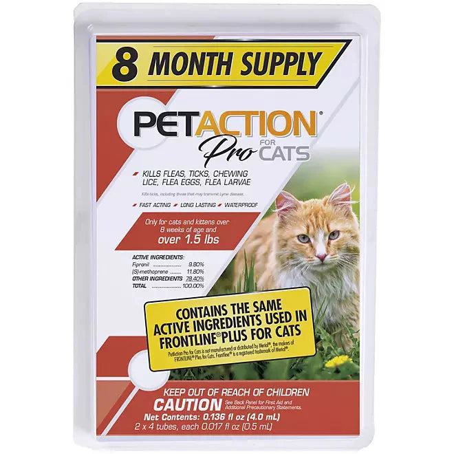 PetAction Pro Flea & Tick Treatment for Cats & Kittens - Purrfect Pet Kingdom