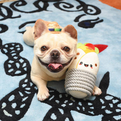 Fiesta Chewsday Burrito Rope Plush Dog Toy