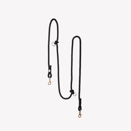 Dog Leash Hands Free Braided Black 🖤
