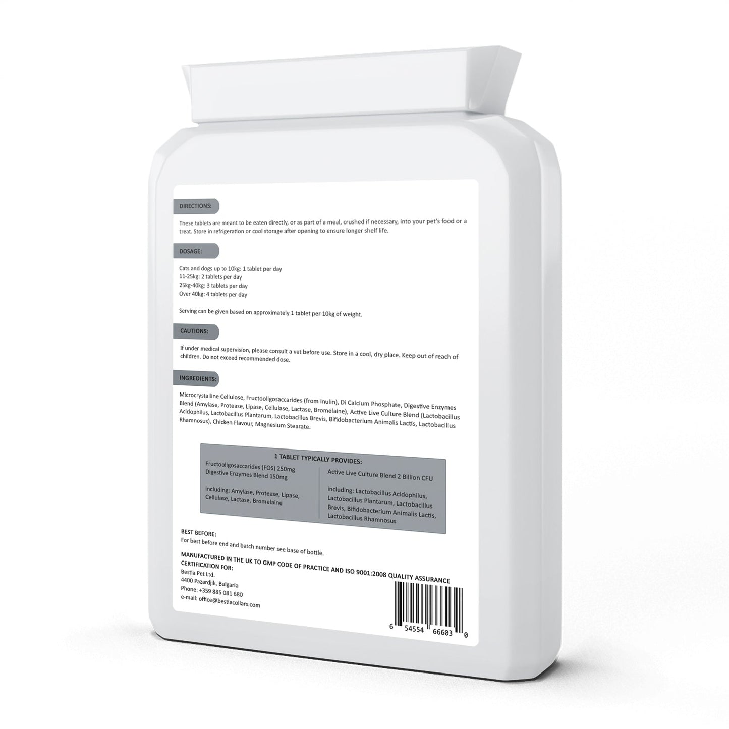 Dog Probiotic - Bestia Sport Daily Digestive Health Support