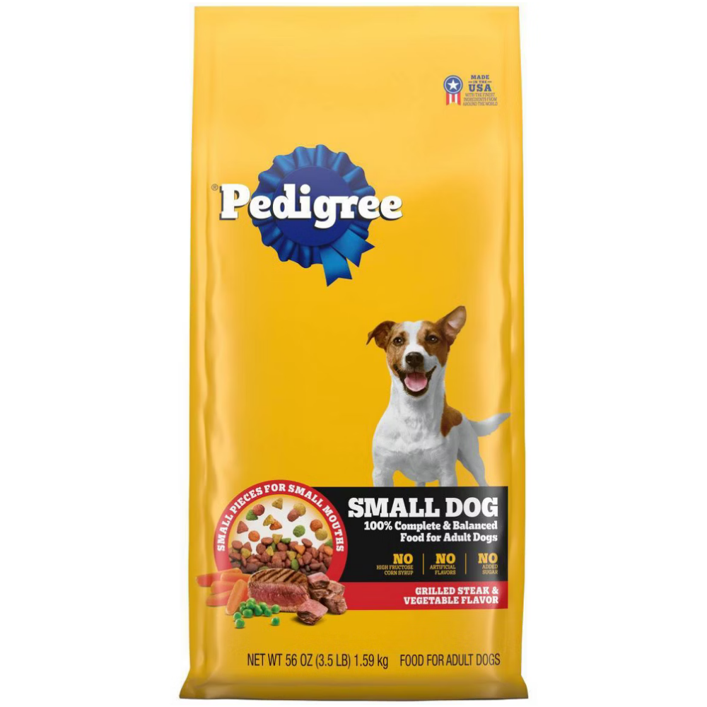 Pedigree Grilled Steak and Vegetable Flavor Small Dog Dry Food (3.5lbs) - Pedigree Dog Food - Farmacias Savia - Default Title - 23100110349