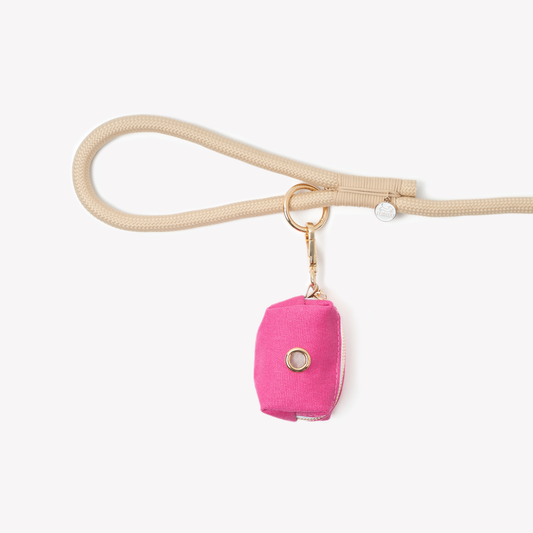Poop Bag Holder Magenta Leash Clip 💖