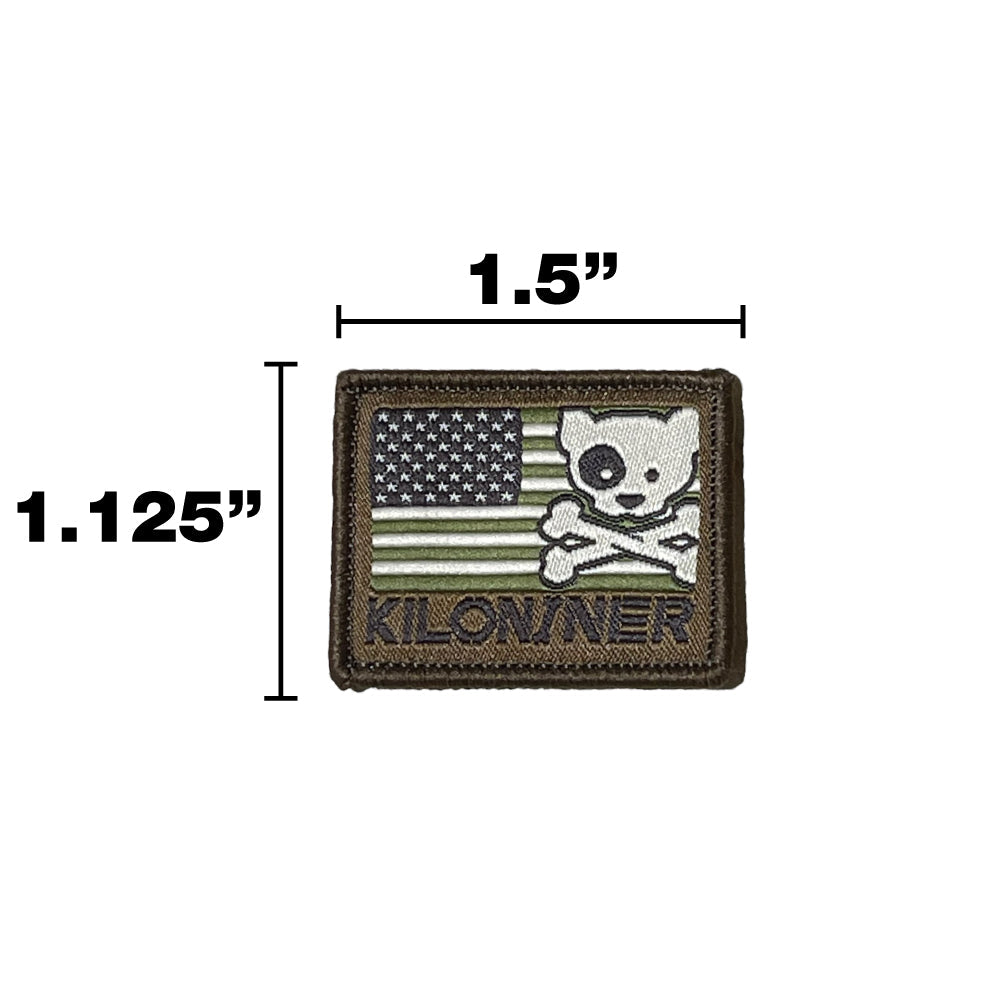 MINI FREEDOM DOG & CROSSBONES LOGO Woven Morale Patch