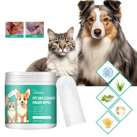 Pet Ear Cleaner Finger Wipes, Gently Clean Pet Ear Mites Ear