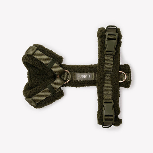 Dog Harnesses Moss Green Sherpa Dog Harness Premium Pet - detail view