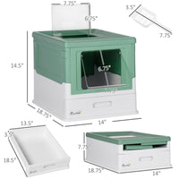 Fully Enclosed Cat Litter Box