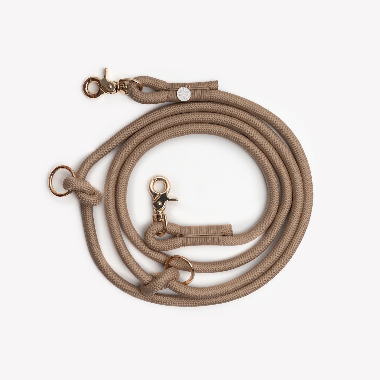 Dog Leash Hands Free Braided Sand 🐕