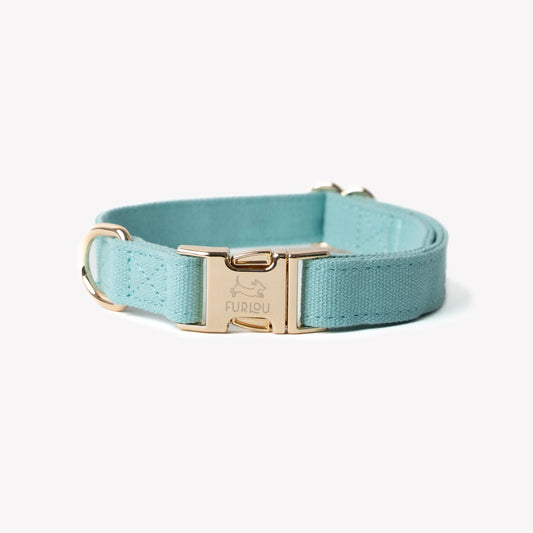 Dog Collar Canvas Blue Soft 💙