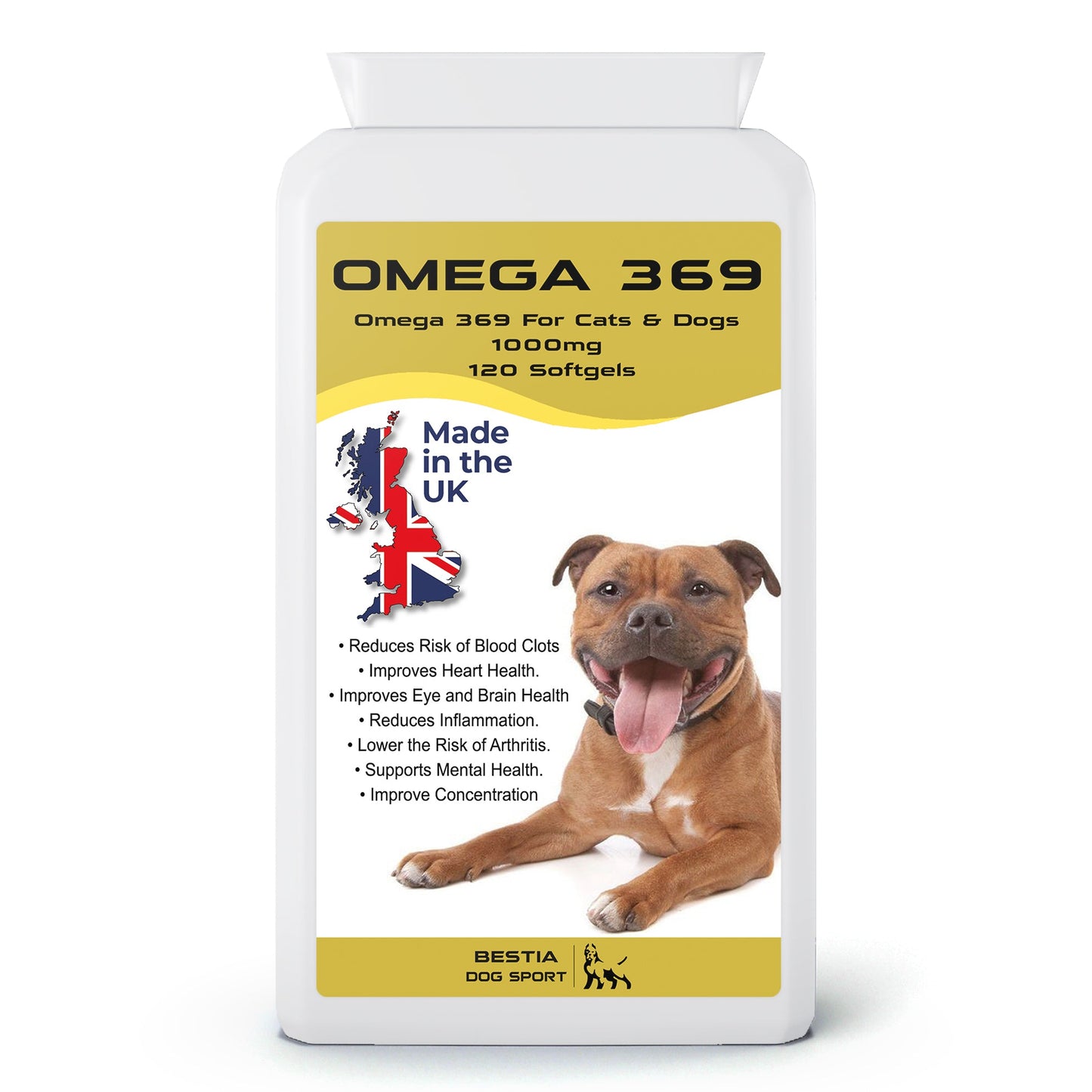 Fish Oil-Bestia Dog Sport Omega 369 Skin & Joint Health
