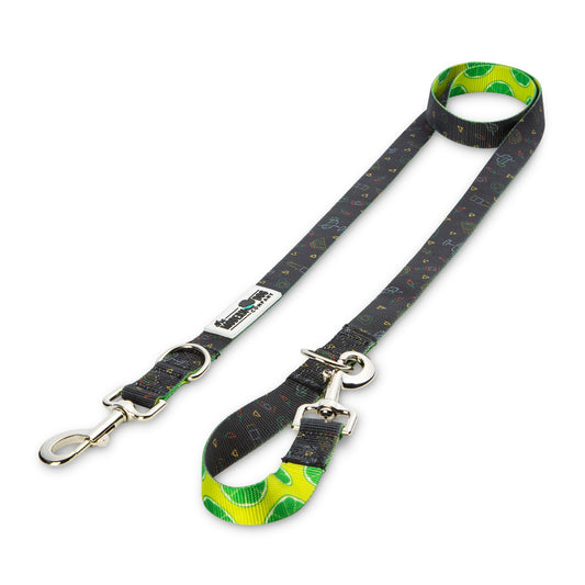 Dog Leash Retro Taco Tuesday Print Dual Swivel 60in