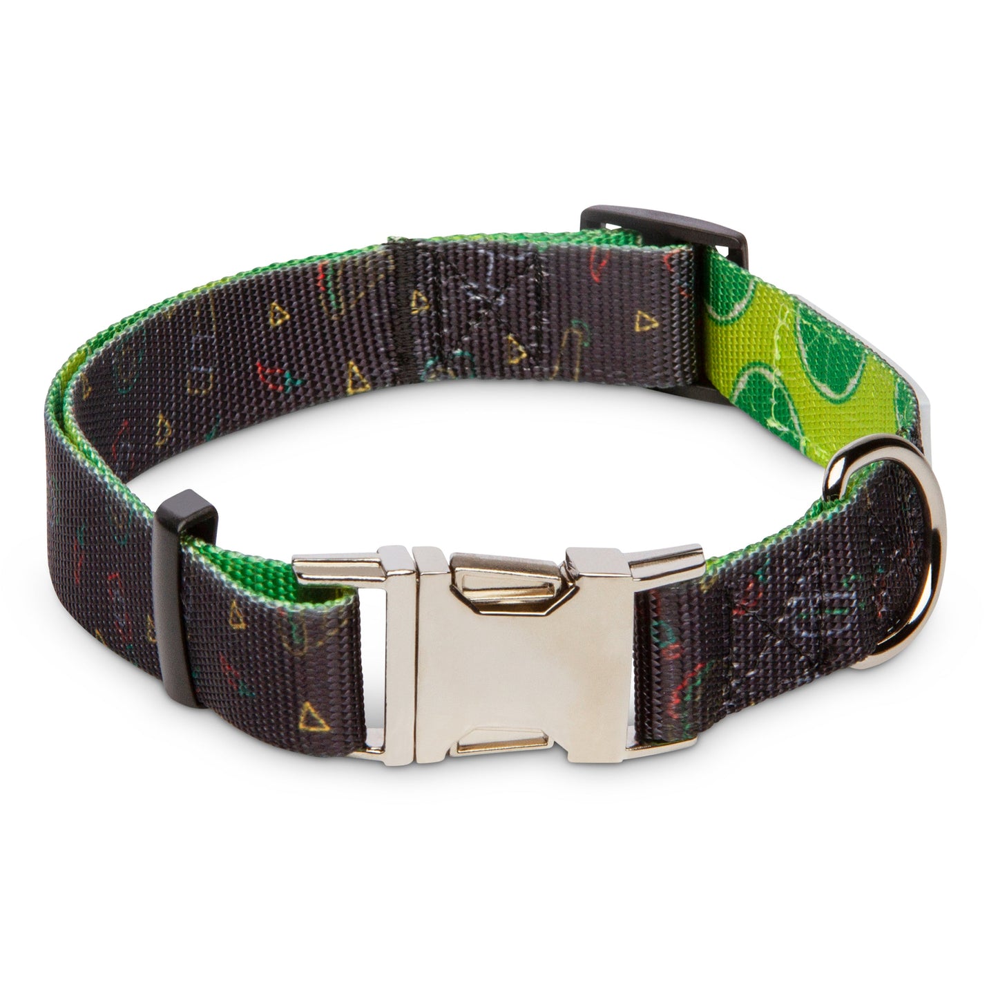 Dog Collar Retro Taco Tuesday Print Adjustable Metal