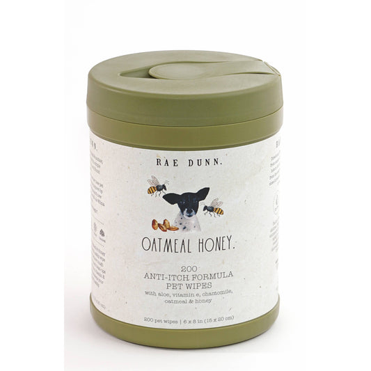 Rae Dunn Pet Wipes Canister - Oatmeal Honey 200 ct